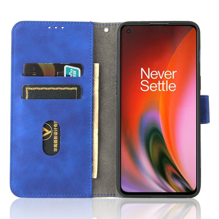 Solid Color Skin Feel Magnetic Buckle Horizontal Flip Calf Texture PU Leather Case with Holder & Card Slots & Wallet, For OnePlus Nord 2 5G