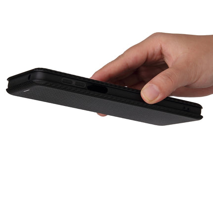 Carbon Fiber Texture Magnetic Horizontal Flip TPU + PC + PU Leather Case with Card Slot, For Motorola Edge 20 Pro