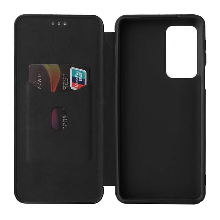 Carbon Fiber Texture Magnetic Horizontal Flip TPU + PC + PU Leather Case with Card Slot, For Motorola Edge 20 Pro