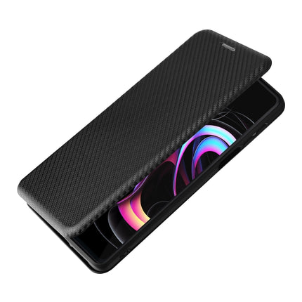 Carbon Fiber Texture Magnetic Horizontal Flip TPU + PC + PU Leather Case with Card Slot, For Motorola Edge 20 Pro