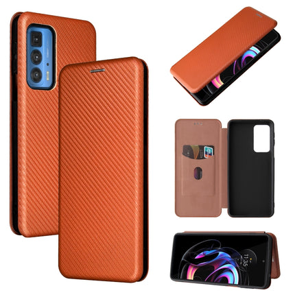 Carbon Fiber Texture Magnetic Horizontal Flip TPU + PC + PU Leather Case with Card Slot, For Motorola Edge 20 Pro