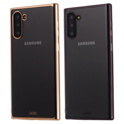 GEBEI Plating TPU Shockproof Protective Case, For Galaxy Note 10, For Galaxy Note 10+