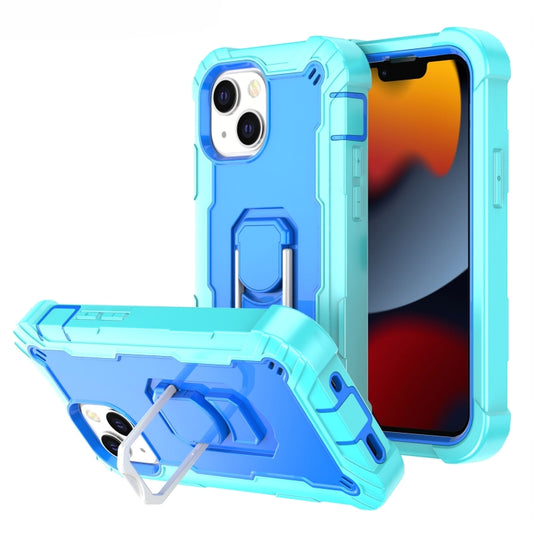 PC + Rubber 3-layers Shockproof Protective Case with Rotating Holder, For iPhone 13 mini, For iPhone 13, For iPhone 13 Pro