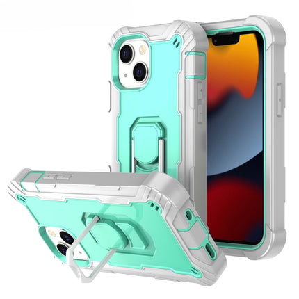 PC + Rubber 3-layers Shockproof Protective Case with Rotating Holder, For iPhone 13 mini, For iPhone 13