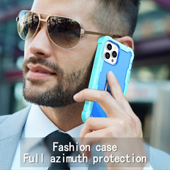 PC + Rubber 3-layers Shockproof Protective Case with Rotating Holder, For iPhone 13 Pro Max