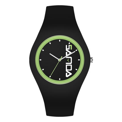 SANDA 6076 Simple Scale Round Dial Ladies Silicone Strap Quartz Watch