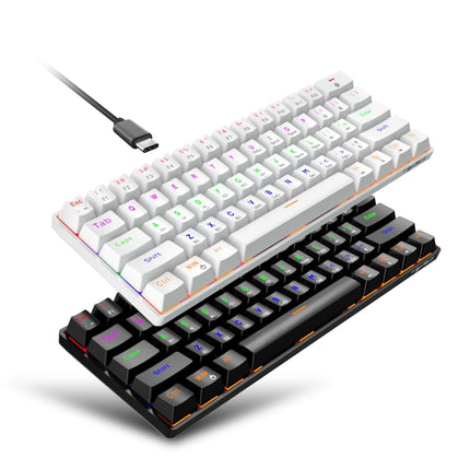 HXSJ L800 61 Keys Bluetooth 5.0 / 2.4G Wireless / Type-C Wired Three Modes Blue Shaft Mechanical Keyboard