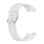 Silver Round Buckle / White