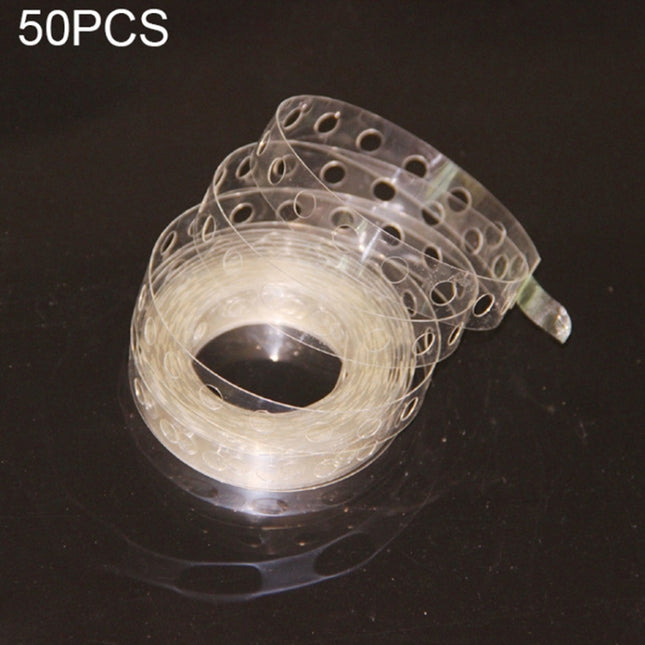 50 PCS DIY Latex Balloons Modeling Tool Plastic Balloon Chain Tie Knob Tool Birthday Party Wedding Decoration Supplies, Length: 5m, 50 PCS