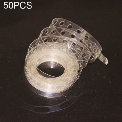 50 PCS DIY Latex Balloons Modeling Tool Plastic Balloon Chain Tie Knob Tool Birthday Party Wedding Decoration Supplies, Length: 5m, 50 PCS