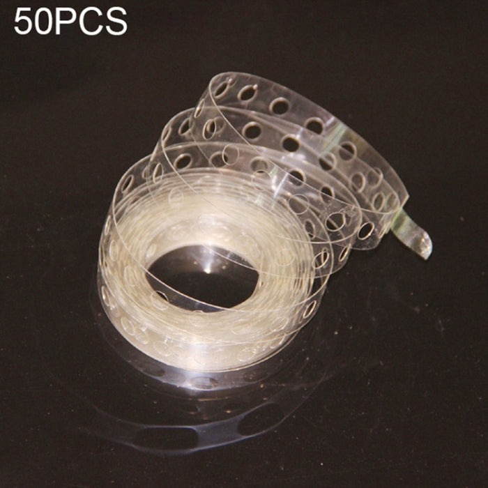 50 PCS DIY Latex Balloons Modeling Tool Plastic Balloon Chain Tie Knob Tool Birthday Party Wedding Decoration Supplies, Length: 5m, 50 PCS