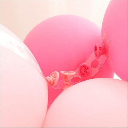 50 PCS DIY Latex Balloons Modeling Tool Plastic Balloon Chain Tie Knob Tool Birthday Party Wedding Decoration Supplies, Length: 5m, 50 PCS