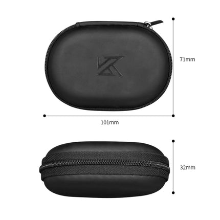 KZ Portable PU Leather Oval Data Cable Charger Earphone Storage Box, Oval