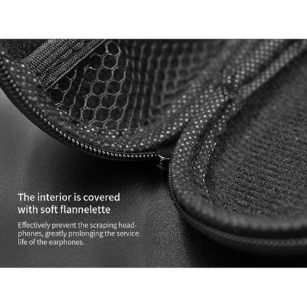 KZ Portable PU Leather Oval Data Cable Charger Earphone Storage Box, Oval