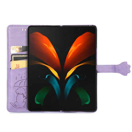 Lovely Cat and Dog Embossing Pattern Horizontal Flip Leather Case , with Holder & Card Slots & Wallet, For Samsung Galaxy Z Fold3 5G