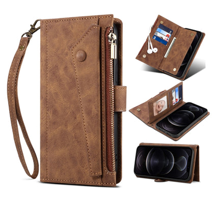 Retro Frosted Horizontal Flip Leather Case with Holder & Card Slot & Wallet & Zipper Pocket & Lanyard, For Samsung Galaxy S21 5G, For Samsung Galaxy S21+ 5G, For Samsung Galaxy S21 Ultra 5G, For Samsung Galaxy S21 FE 5G, For Samsung Galaxy A52 5G / 4G ...