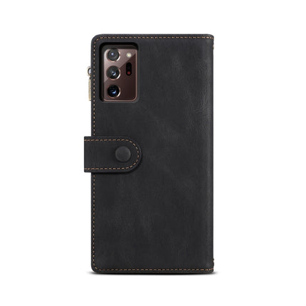 Retro Frosted Horizontal Flip Leather Case with Holder & Card Slot & Wallet & Zipper Pocket & Lanyard, For Samsung Galaxy Note20 Ultra