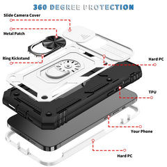 Sliding Camera Cover Design TPU + PC Protective Case with 360 Degree Rotating Holder & Card Slot, For iPhone 13 mini, For iPhone 13, For iPhone 13 Pro, For iPhone 13 Pro Max