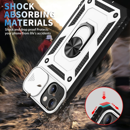 Funda protectora de TPU + PC con diseño de cubierta de cámara deslizante con soporte giratorio de 360 ​​grados y ranura para tarjetas, para iPhone 13 mini, para iPhone 13, para iPhone 13 Pro, para iPhone 13 Pro Max