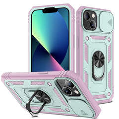 Sliding Camera Cover Design TPU + PC Protective Case with 360 Degree Rotating Holder & Card Slot, For iPhone 13 mini, For iPhone 13, For iPhone 13 Pro, For iPhone 13 Pro Max