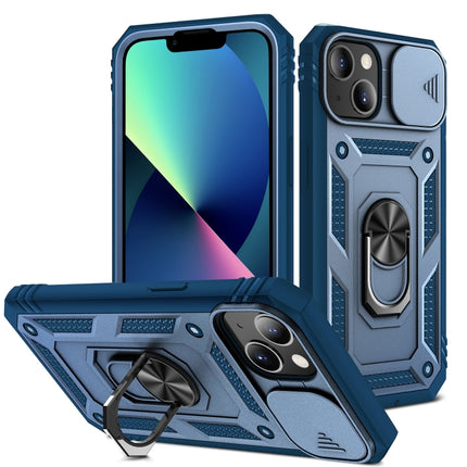 Funda protectora de TPU + PC con diseño de cubierta de cámara deslizante con soporte giratorio de 360 ​​grados y ranura para tarjetas, para iPhone 13 mini, para iPhone 13, para iPhone 13 Pro, para iPhone 13 Pro Max