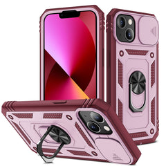 Sliding Camera Cover Design TPU + PC Protective Case with 360 Degree Rotating Holder & Card Slot, For iPhone 13 mini, For iPhone 13, For iPhone 13 Pro, For iPhone 13 Pro Max