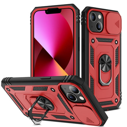 Funda protectora de TPU + PC con diseño de cubierta de cámara deslizante con soporte giratorio de 360 ​​grados y ranura para tarjetas, para iPhone 13 mini, para iPhone 13, para iPhone 13 Pro, para iPhone 13 Pro Max