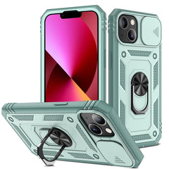 Sliding Camera Cover Design TPU + PC Protective Case with 360 Degree Rotating Holder & Card Slot, For iPhone 13 mini, For iPhone 13, For iPhone 13 Pro, For iPhone 13 Pro Max