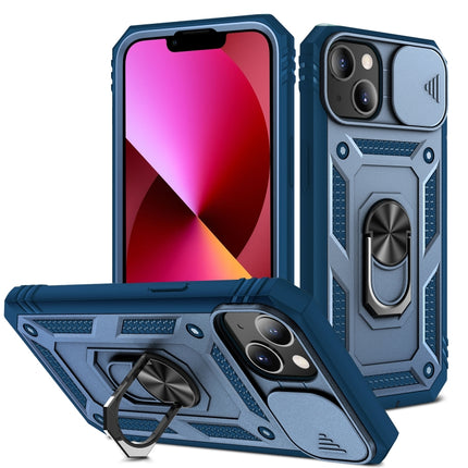 Funda protectora de TPU + PC con diseño de cubierta de cámara deslizante con soporte giratorio de 360 ​​grados y ranura para tarjetas, para iPhone 13 mini, para iPhone 13, para iPhone 13 Pro, para iPhone 13 Pro Max