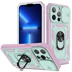 Sliding Camera Cover Design TPU + PC Protective Case with 360 Degree Rotating Holder & Card Slot, For iPhone 13 mini, For iPhone 13, For iPhone 13 Pro, For iPhone 13 Pro Max