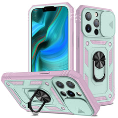 Sliding Camera Cover Design TPU + PC Protective Case with 360 Degree Rotating Holder & Card Slot, For iPhone 13 mini, For iPhone 13, For iPhone 13 Pro, For iPhone 13 Pro Max