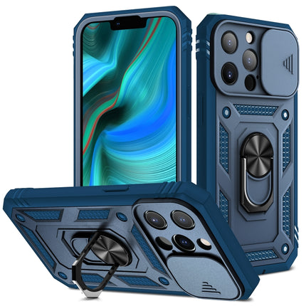 Funda protectora de TPU + PC con diseño de cubierta de cámara deslizante con soporte giratorio de 360 ​​grados y ranura para tarjetas, para iPhone 13 mini, para iPhone 13, para iPhone 13 Pro, para iPhone 13 Pro Max