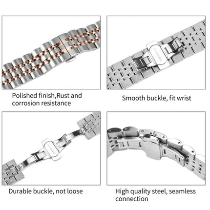 Seven-beads Steel Replacement Strap Watchband, 20mm Women Version, 22mm Men Version