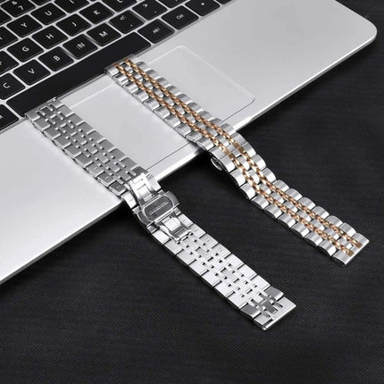 Seven-beads Steel Replacement Strap Watchband, 20mm Women Version, 22mm Men Version