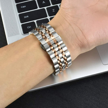 Seven-beads Steel Replacement Strap Watchband, 20mm Women Version, 22mm Men Version