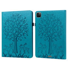 Tree & Deer Pattern Pressed Printing Horizontal Flip PU Leather Case with Holder & Card Slots & Sleep / Wake-up Function, For iPad Air 2020 / Pro 11 2020, For iPad Pro 10.5 2017 / 10.2 2019, For iPad 9.7 2018/2017/Air 2/Air, For iPad mini 5/4/3/2/1