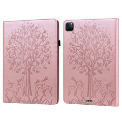 Tree & Deer Pattern Pressed Printing Horizontal Flip PU Leather Case with Holder & Card Slots & Sleep / Wake-up Function, For iPad Air 2020 / Pro 11 2020, For iPad Pro 10.5 2017 / 10.2 2019, For iPad 9.7 2018/2017/Air 2/Air, For iPad mini 5/4/3/2/1