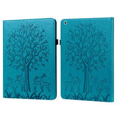 Tree & Deer Pattern Pressed Printing Horizontal Flip PU Leather Case with Holder & Card Slots & Sleep / Wake-up Function, For iPad Air 2020 / Pro 11 2020, For iPad Pro 10.5 2017 / 10.2 2019, For iPad 9.7 2018/2017/Air 2/Air, For iPad mini 5/4/3/2/1