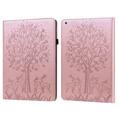 Tree & Deer Pattern Pressed Printing Horizontal Flip PU Leather Case with Holder & Card Slots & Sleep / Wake-up Function, For iPad Air 2020 / Pro 11 2020, For iPad Pro 10.5 2017 / 10.2 2019, For iPad 9.7 2018/2017/Air 2/Air, For iPad mini 5/4/3/2/1