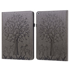 Tree & Deer Pattern Pressed Printing Horizontal Flip PU Leather Case with Holder & Card Slots & Sleep / Wake-up Function, For iPad Air 2020 / Pro 11 2020, For iPad Pro 10.5 2017 / 10.2 2019, For iPad 9.7 2018/2017/Air 2/Air, For iPad mini 5/4/3/2/1