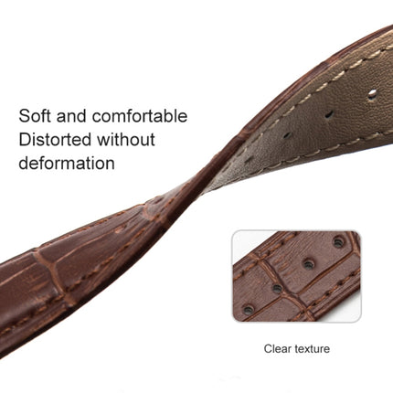Two-layer Cowhide Leather Bamboo Joint Texture Replacement Strap Watchband, 10mm, 14mm, 16mm, 18mm