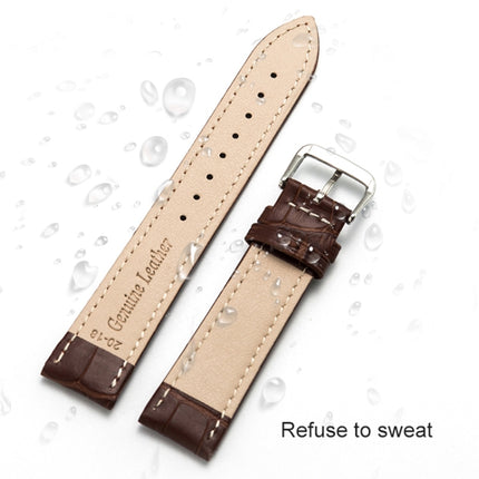 Two-layer Cowhide Leather Bamboo Joint Texture Replacement Strap Watchband, 10mm, 14mm, 16mm, 18mm