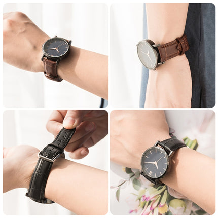 Two-layer Cowhide Leather Bamboo Joint Texture Replacement Strap Watchband, 20mm, 22mm, 24mm, 12mm