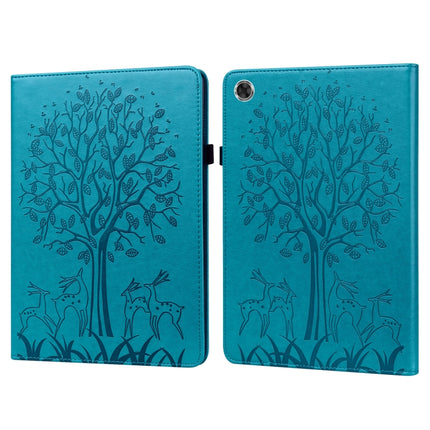 Tree & Deer Pattern Pressed Printing Horizontal Flip PU Leather Case with Holder & Card Slots, For Huawei MediaPad T5, For Lenovo Tab M8 8505X 8.0, For Lenovo M10 Plus / M10 FHD REL, For Lenovo M10 TB-X505L