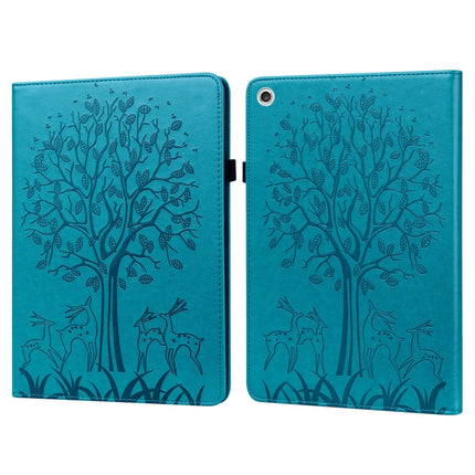 Tree & Deer Pattern Pressed Printing Horizontal Flip PU Leather Case with Holder & Card Slots, For Huawei MediaPad T5, For Lenovo Tab M8 8505X 8.0, For Lenovo M10 Plus / M10 FHD REL, For Lenovo M10 TB-X505L