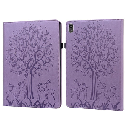 Tree & Deer Pattern Pressed Printing Horizontal Flip PU Leather Case with Holder & Card Slots, For Lenovo Tab P11 2020 / P11 Plus 2021, For Lenovo Tab M10 HD Gen 2, For Samsung Galaxy Tab A 10.1 2019, For Samsung Galaxy Tab A 10.1 2016