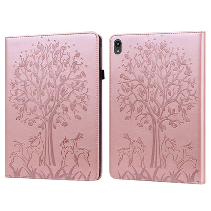 Tree & Deer Pattern Pressed Printing Horizontal Flip PU Leather Case with Holder & Card Slots, For Lenovo Tab P11 2020 / P11 Plus 2021, For Lenovo Tab M10 HD Gen 2, For Samsung Galaxy Tab A 10.1 2019, For Samsung Galaxy Tab A 10.1 2016