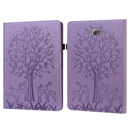Tree & Deer Pattern Pressed Printing Horizontal Flip PU Leather Case with Holder & Card Slots, For Lenovo Tab P11 2020 / P11 Plus 2021, For Lenovo Tab M10 HD Gen 2, For Samsung Galaxy Tab A 10.1 2019, For Samsung Galaxy Tab A 10.1 2016