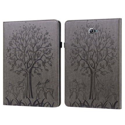 Tree & Deer Pattern Pressed Printing Horizontal Flip PU Leather Case with Holder & Card Slots, For Lenovo Tab P11 2020 / P11 Plus 2021, For Lenovo Tab M10 HD Gen 2, For Samsung Galaxy Tab A 10.1 2019, For Samsung Galaxy Tab A 10.1 2016