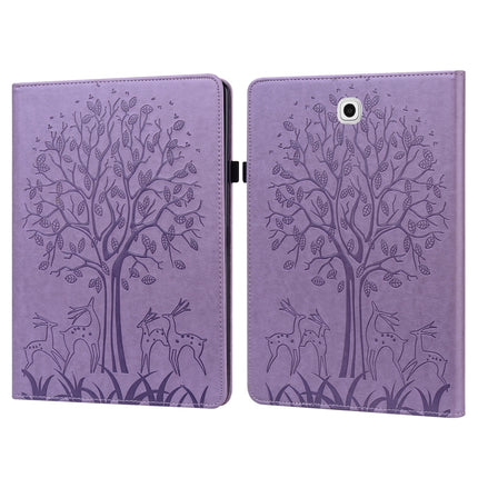 Tree & Deer Pattern Pressed Printing Horizontal Flip PU Leather Case with Holder & Card Slots, For Samsung Galaxy Tab S2 9.7, For Samsung Galaxy Tab A 8.0 2019, For Samsung Galaxy Tab S8 / Galaxy Tab S7 SM-T870, For Amazon Kindle Fire HD 10 / 10 Plus 2021